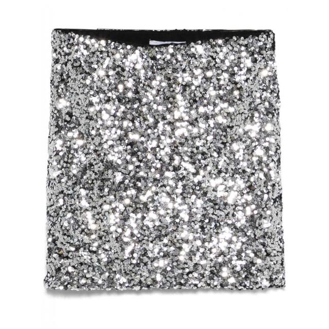 Mini sijonas moterims, Sidabrinė, Mini skirt