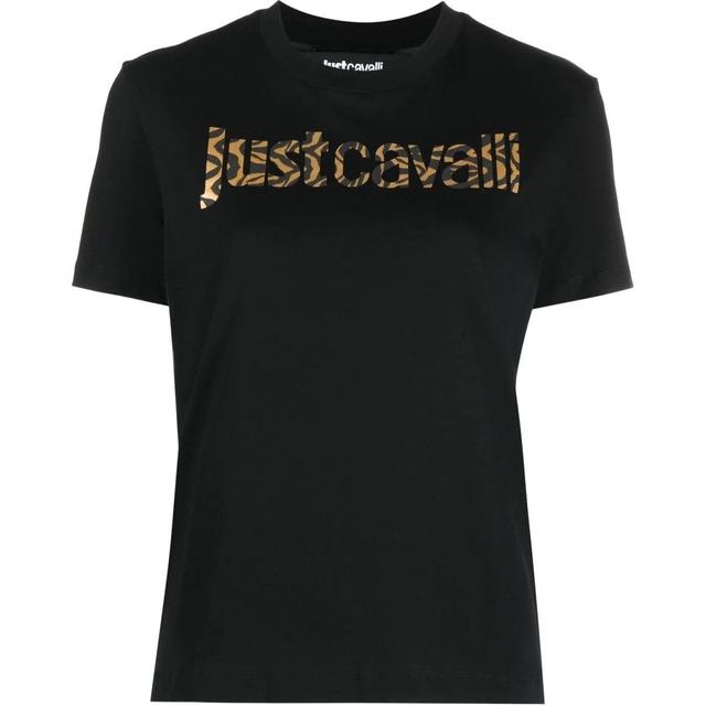 Marškinėliai trump. rankovėmis moterims, Juoda, Logo tiger gold t-shirt