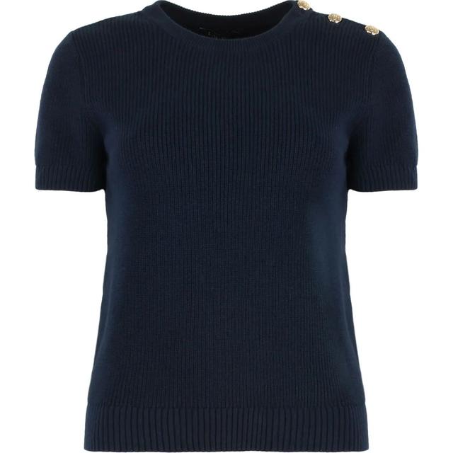 Megztinis moterims, Mėlyna, Eyelah short sleeve pullover