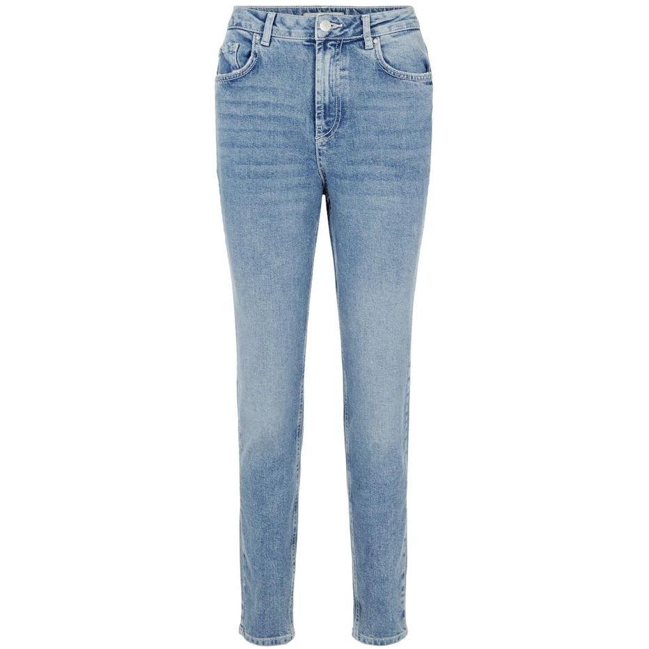 Tiesūs džinsai moterims, Mėlyna, PCLEAH MOM HW ANK LB1