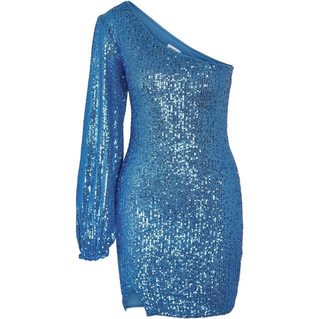 Mini suknelė moterims, Mėlyna, NMSCARLETT L/S O