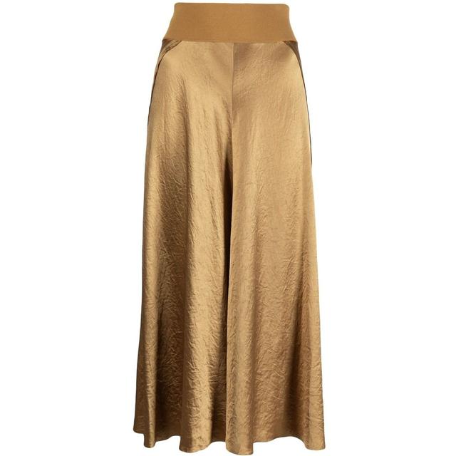 Maxi sijonas moterims, Geltona, Rib trim raw edge skirt