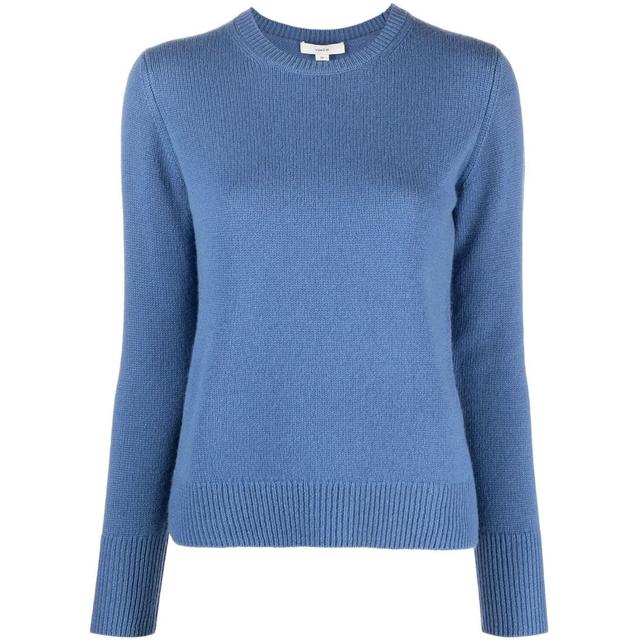 Marškinėliai ilgom. rankovėmis moterims, Mėlyna, Classic crew neck t-shirt