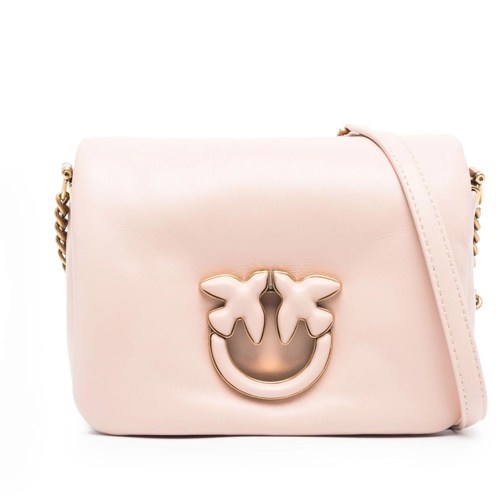 Rankinė per petį moterims, Rožinė, Love click puff shoulder bag
