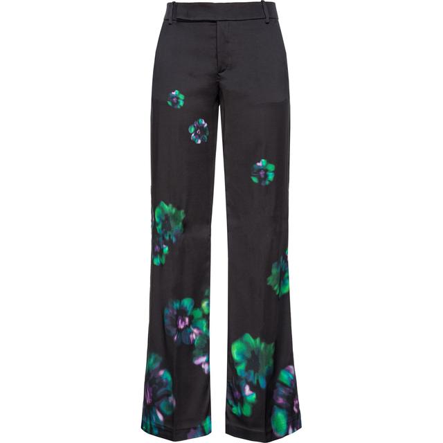 Kelnės moterims, Juoda, Poitiers floral-print trousers