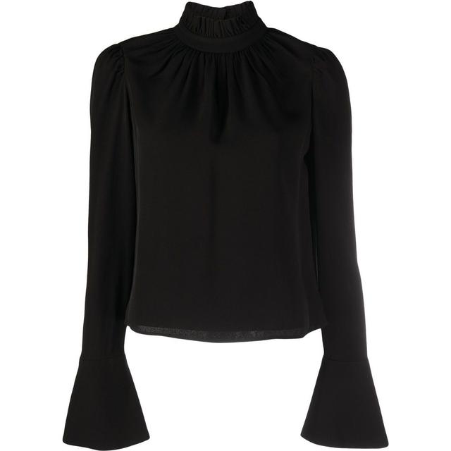 Megztinis moterims, Juoda, Long sleeve turtleneck sweater