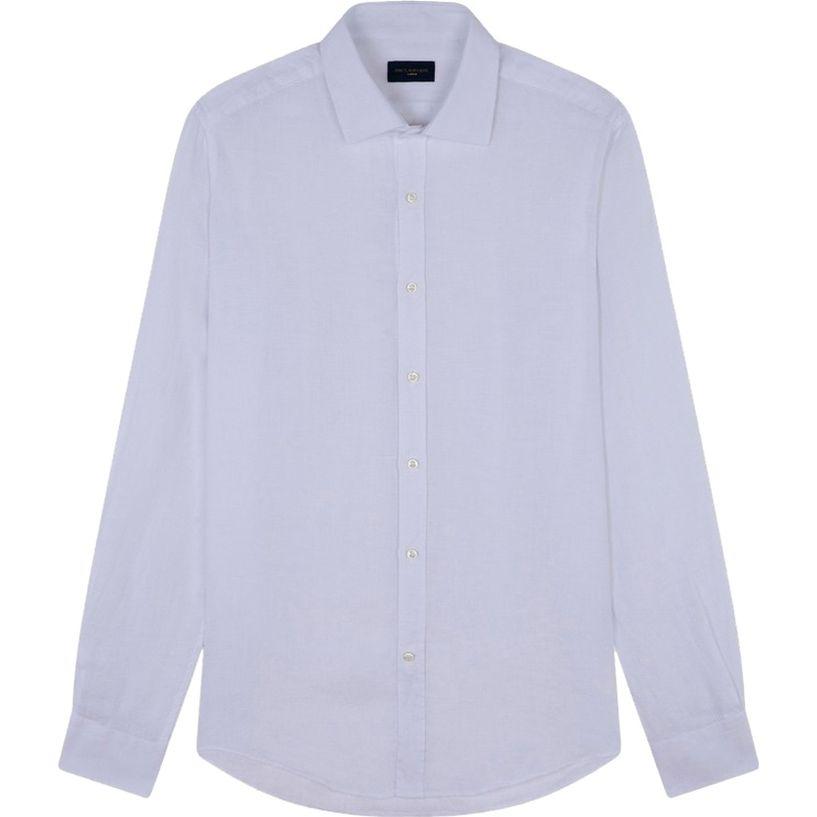 Marškiniai ilgomis rankovėmis vyrams, Balta, linen shirt