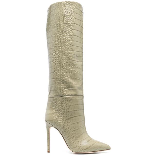 Auliniai moterims, Žalia, Stiletto boot