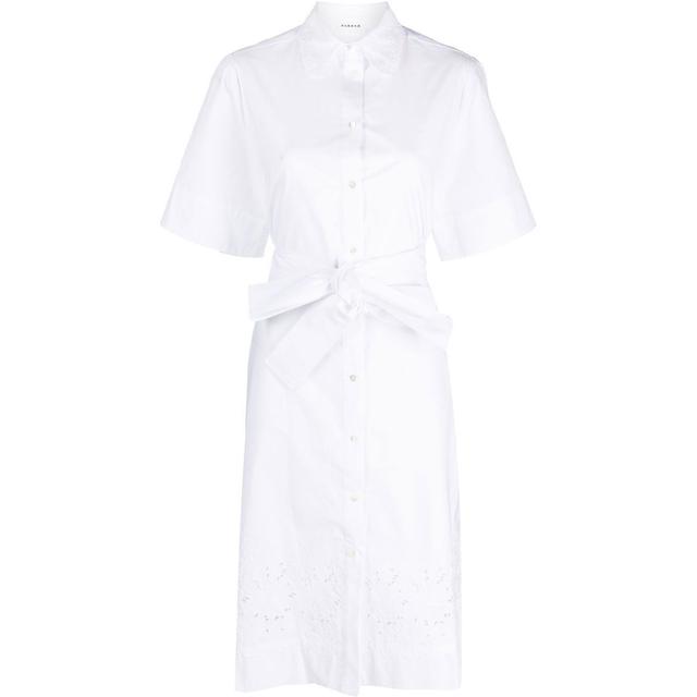 Midi suknelė moterims, Balta, Shirted dress