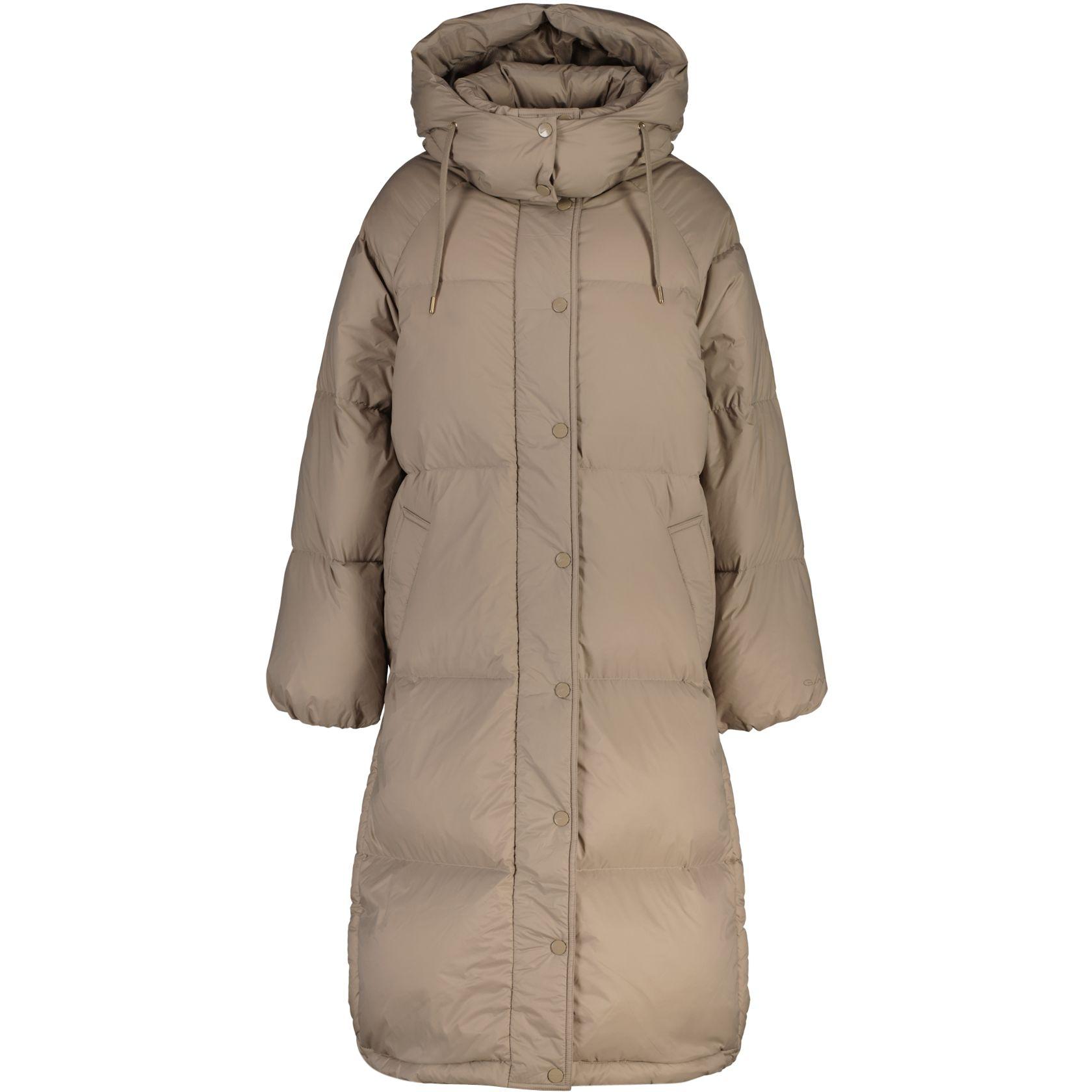 Paltas moterims, Smėlio, full length down coat