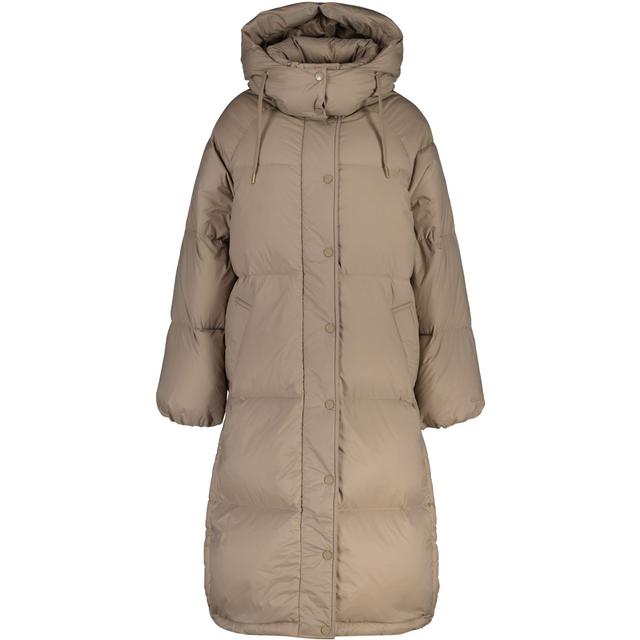 Paltas moterims, Smėlio, full length down coat