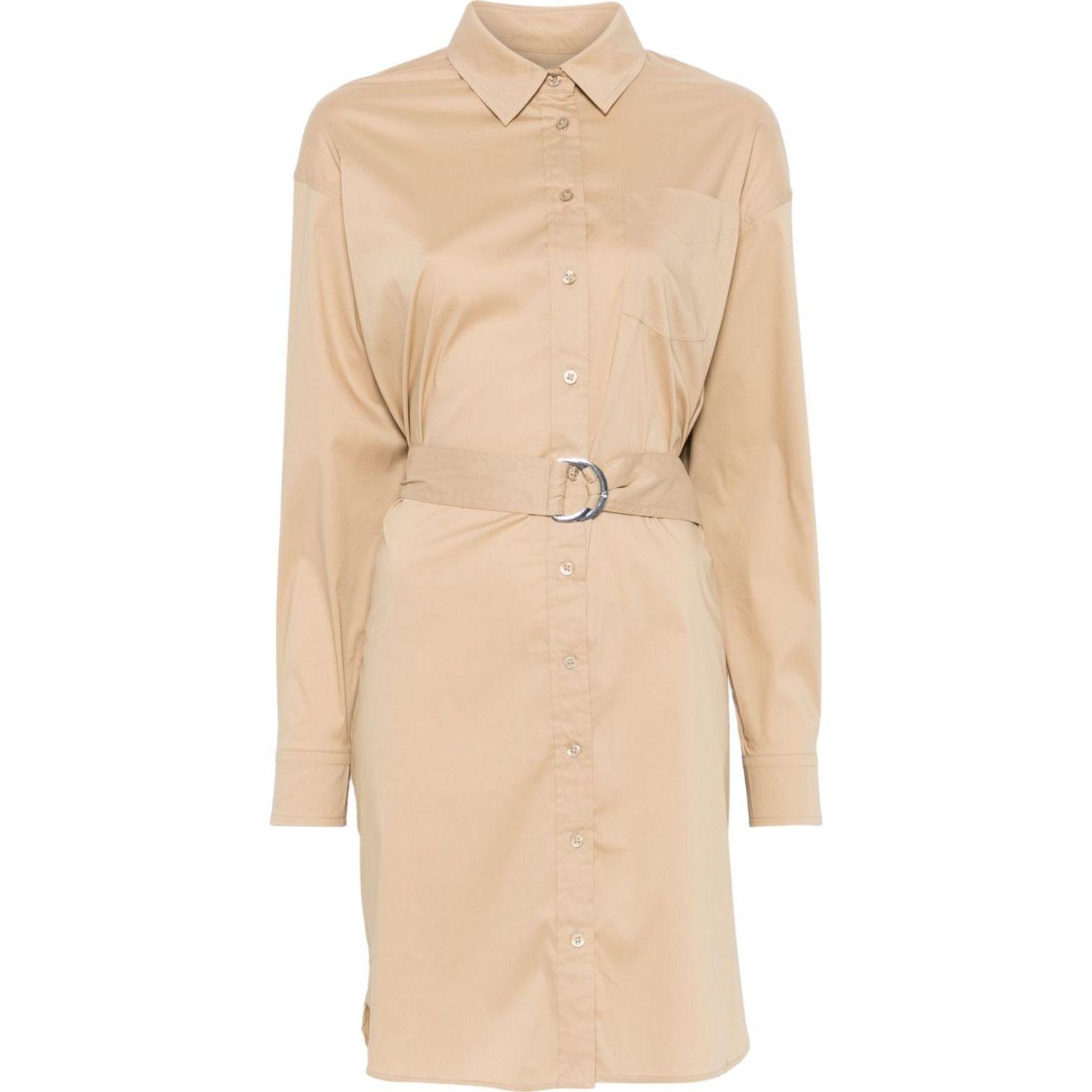 Mini suknelė moterims, Smėlio, Loridel long sleeve day dress