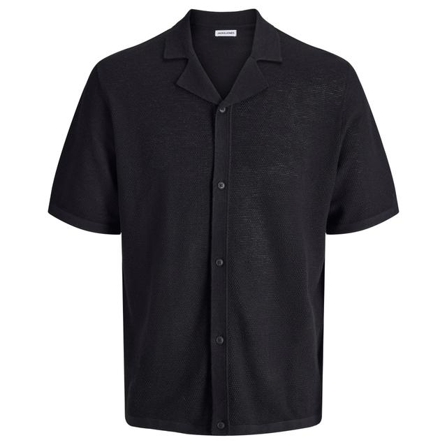 Marškiniai trump. rankovėmis vyrams, Juoda, Chris knit