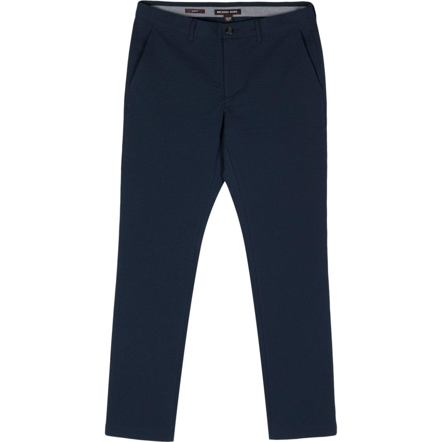 Laisvalaikio kelnės vyrams, Mėlyna, Slim seersucker chino