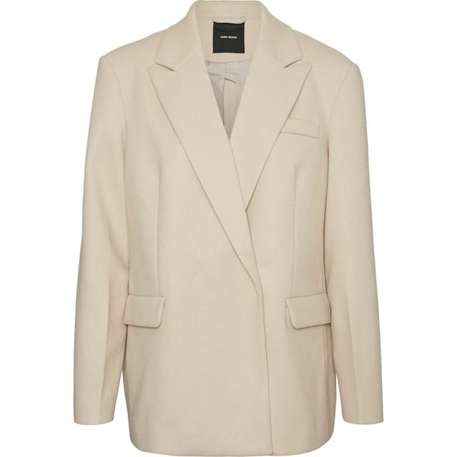Bleiserid moterims, Beež, VMHAYLEE LS BRUSHED OVERSIZE