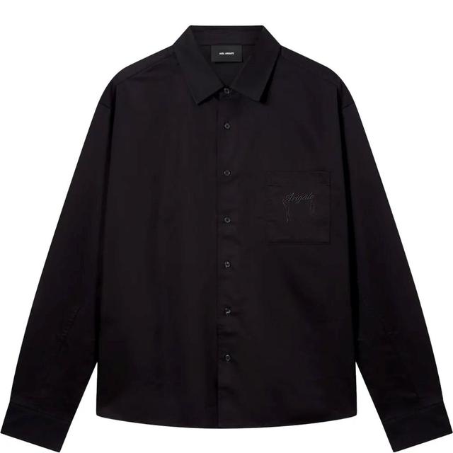 Marškiniai ilgomis rankovėmis vyrams, Juoda, Ray overshirt