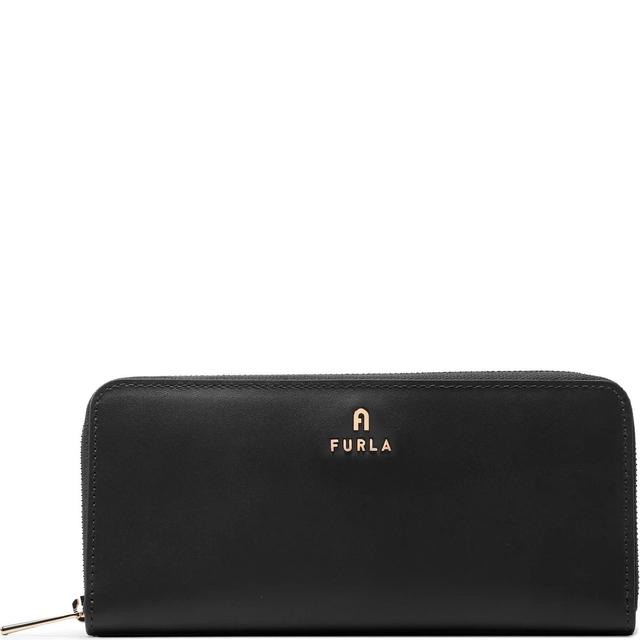 Piniginė moterims, Juoda, Furla camelia xl zip around