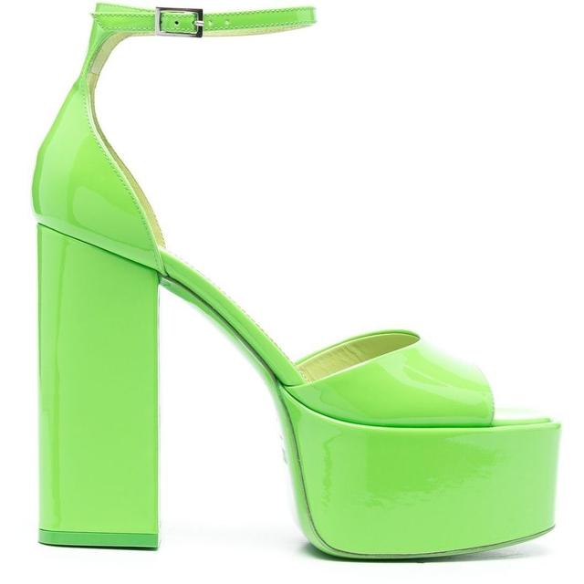 Aukštakulniai moterims, Žalia, Tatiana platform sandal