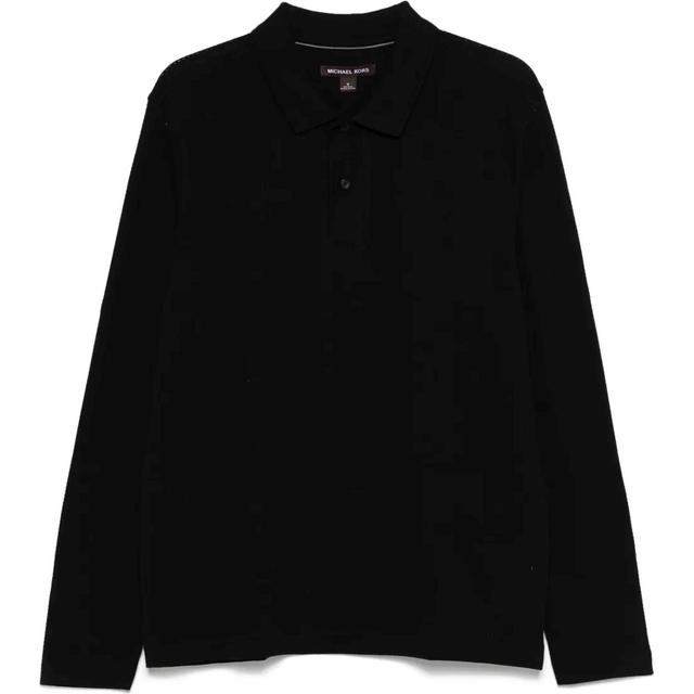 Polo marškiniai ilgos rank. vyrams, Juoda, Bubble knit ls polo