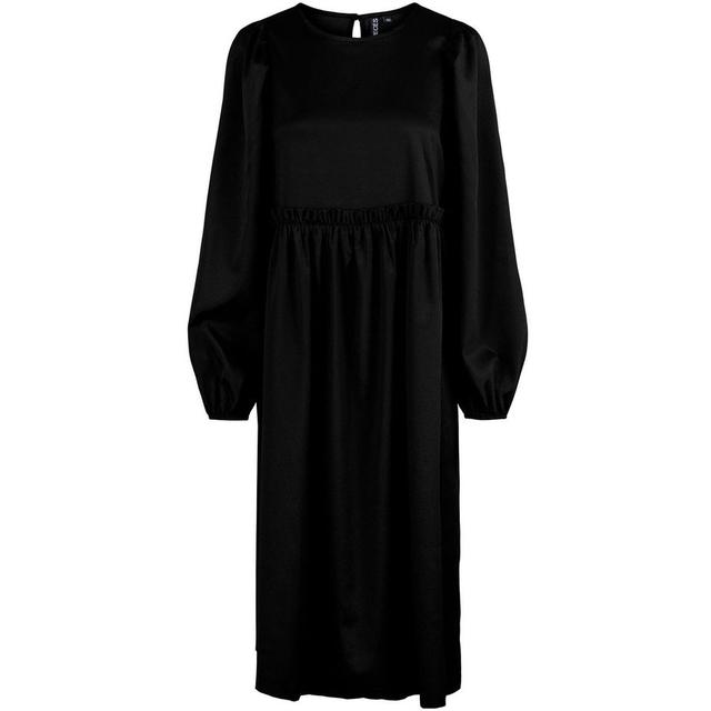 Midi suknelė moterims, Juoda, PCDYNE LS MIDI DRESS