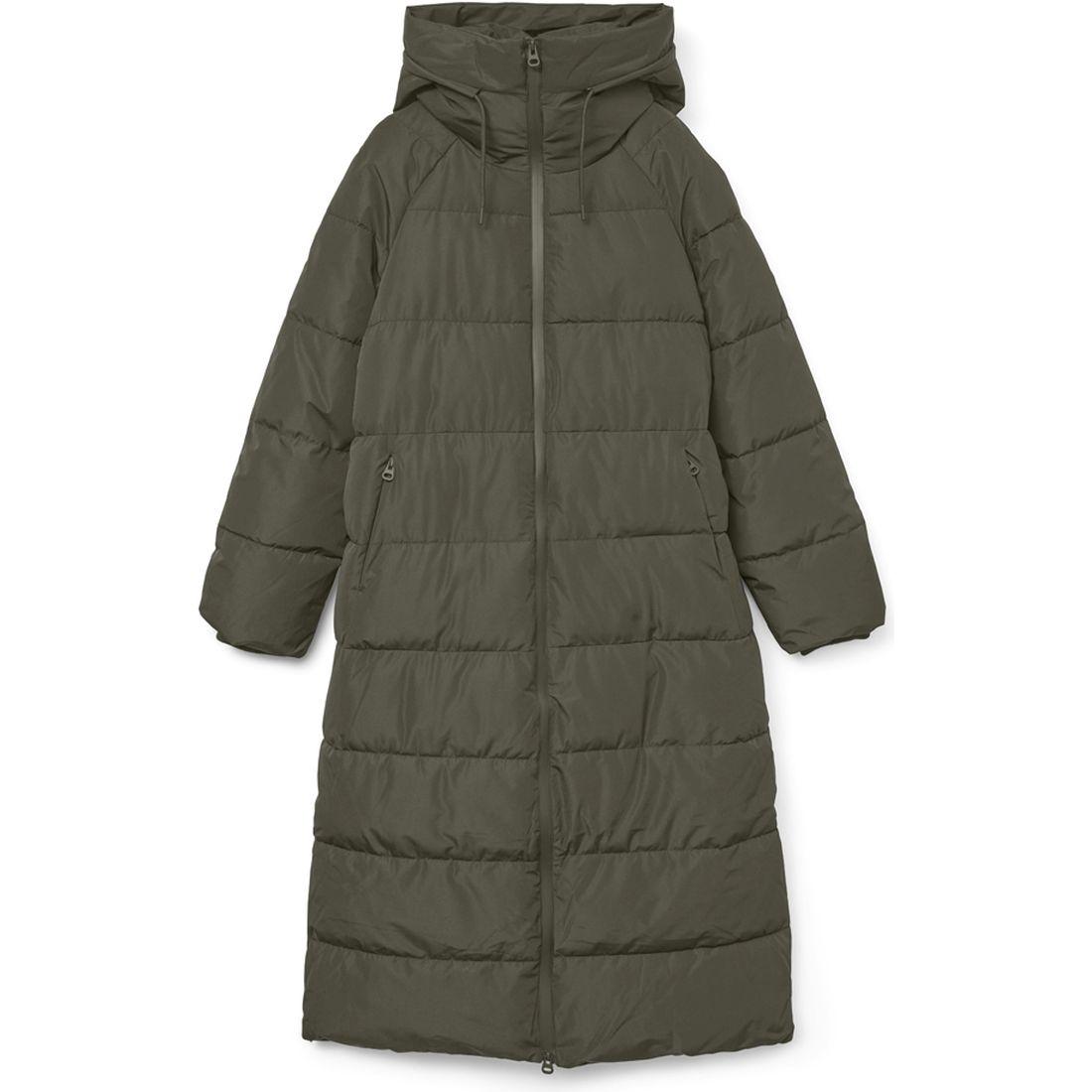 Pūkinis paltas moterims, Chaki, Elanor coat