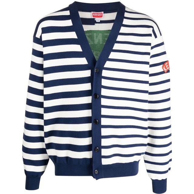 Kardiganas vyrams, Mėlyna, Nautical graphic cardigan