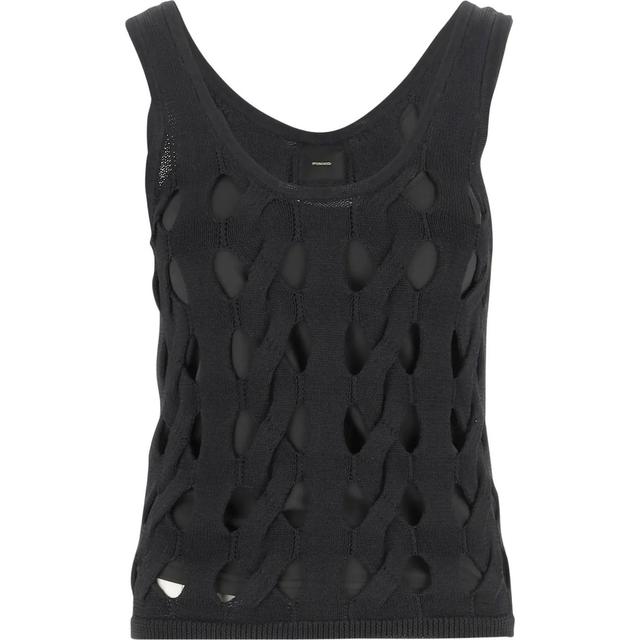 Marškiniai be rankovių moterims, Juoda, Derrik tank top