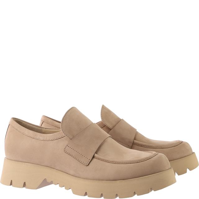 Loaferiai moterims, Smėlio, Finn loafers