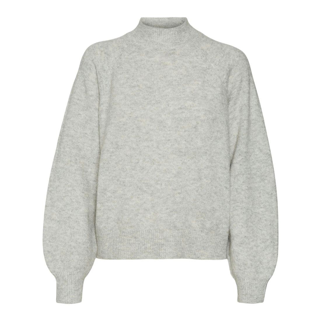 Megztinis su kaklu moterims, Gray, Leaf pullover