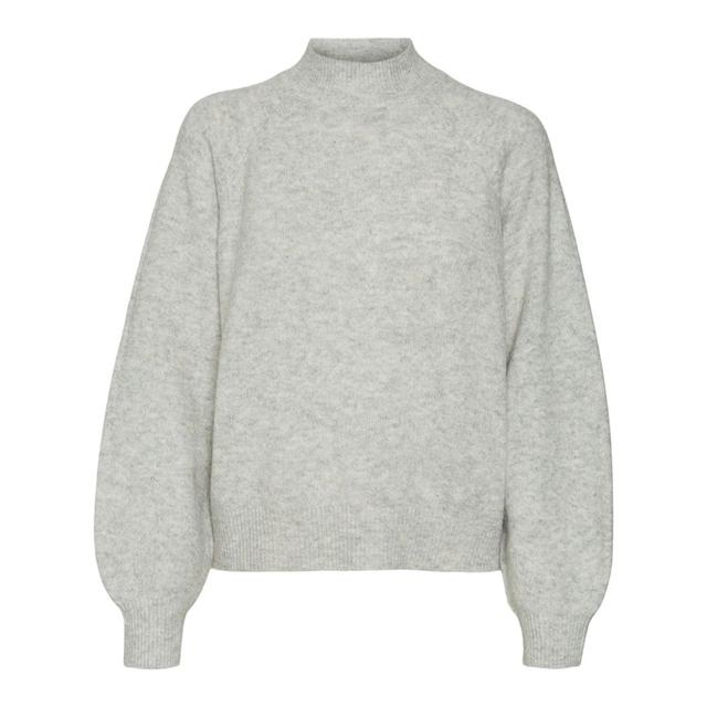 Megztinis su kaklu moterims, Gray, Leaf pullover