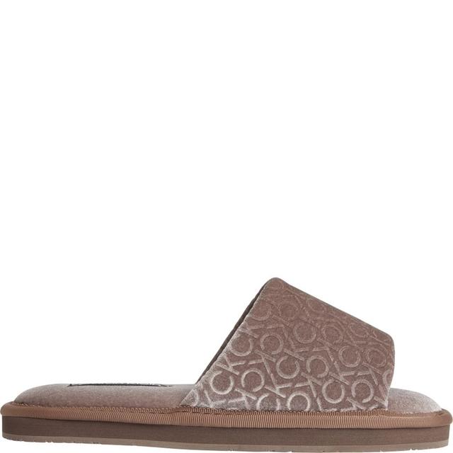 Namų šlepetės moterims, Pilka, SLIPPER FLATFORM SANDAL VEL
