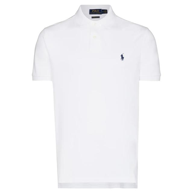 Polo marškiniai trumpos rank. vyrams, Balta, Custom slim fit mesh polo