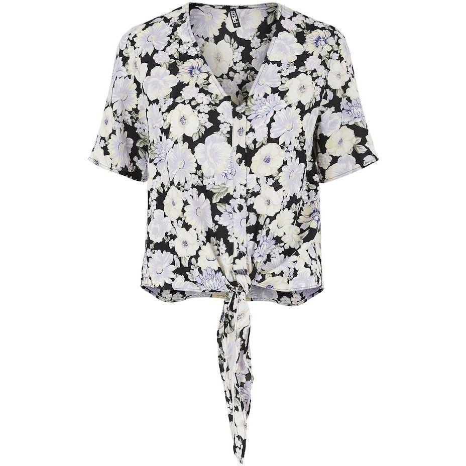 Midi suknelė moterims, Violetinė, PCNYA SS CROP TIE TOP