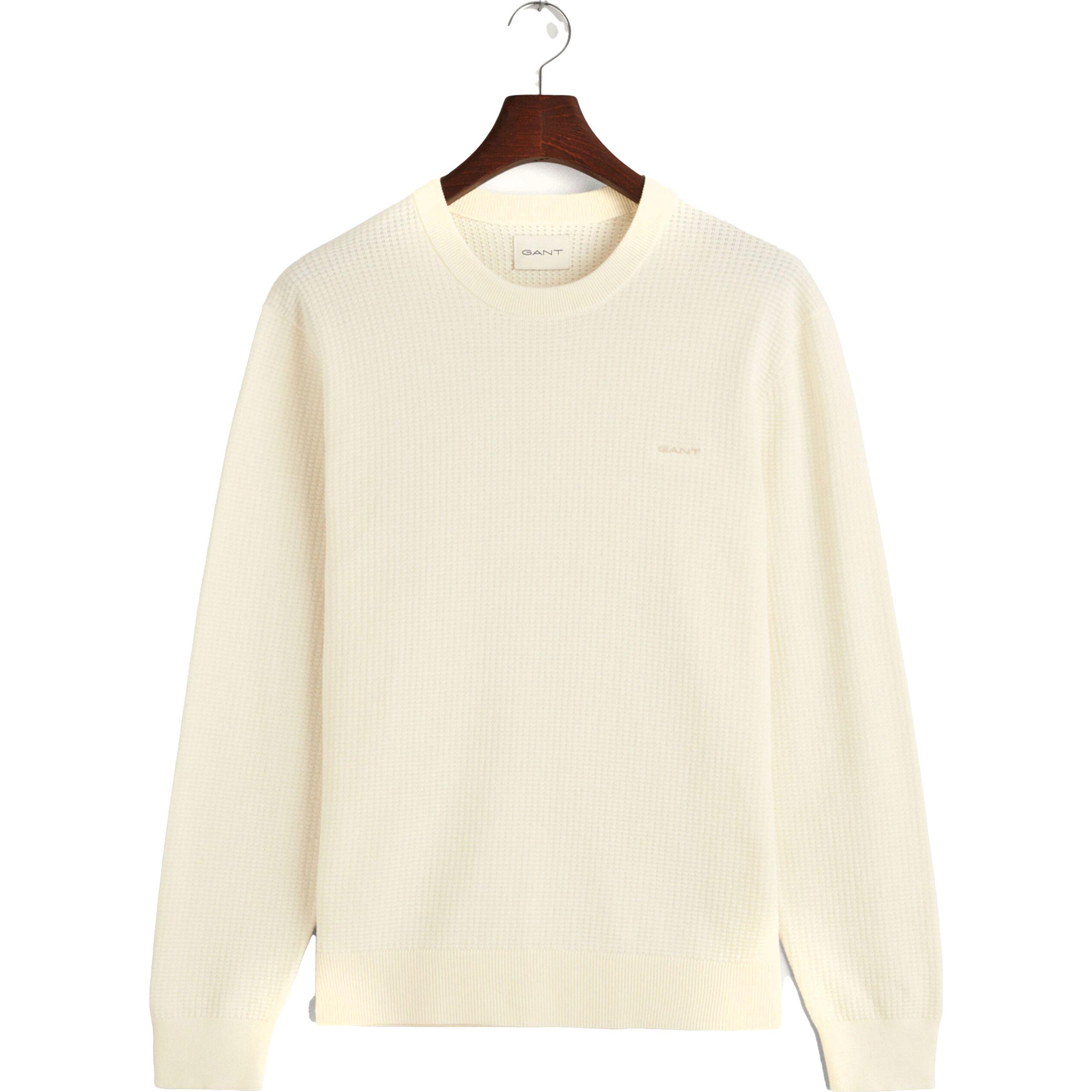 Megztinis vyrams, Geltona, TEXTURED COTTON C-NECK