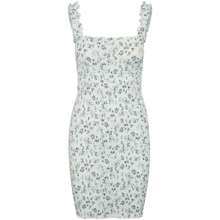 Mini suknelė moterims, Mėlyna, NMLEA SMOCK STRAP SHO