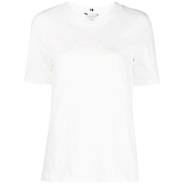 Marškinėliai trump. rankovėmis moterims, Balta, Regular ny c-neck tee