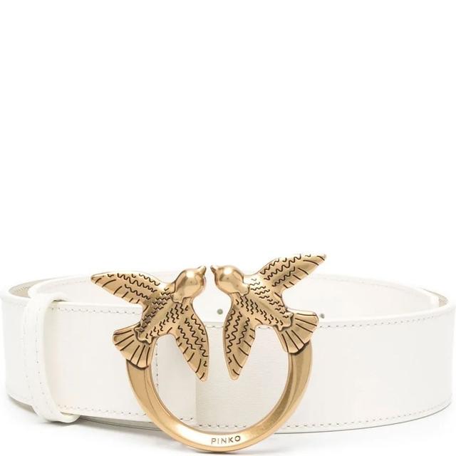 Diržas moterims, Balta, Love berry leather belt