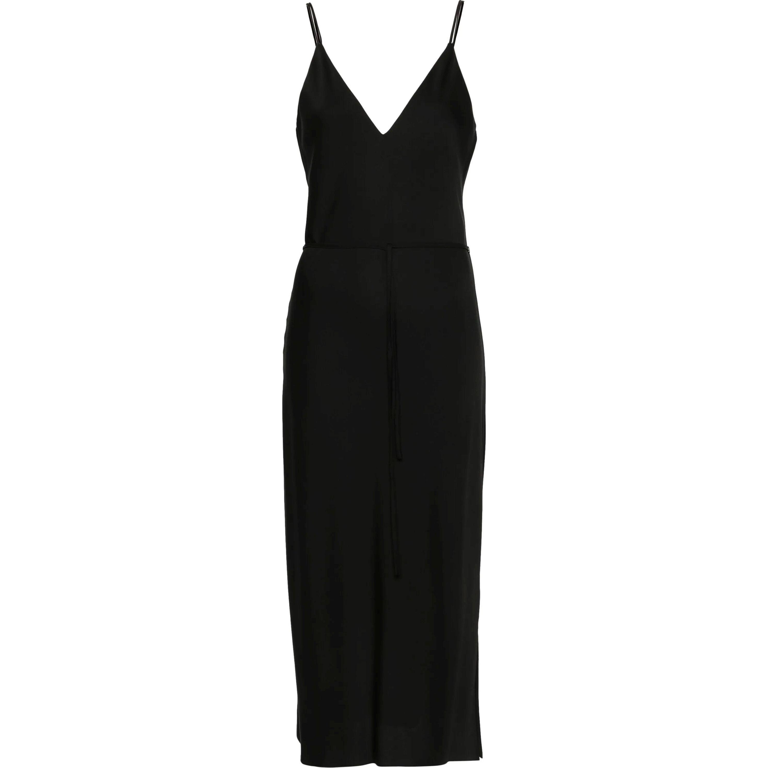 Maxi suknelė moterims, Juoda, Slip dress