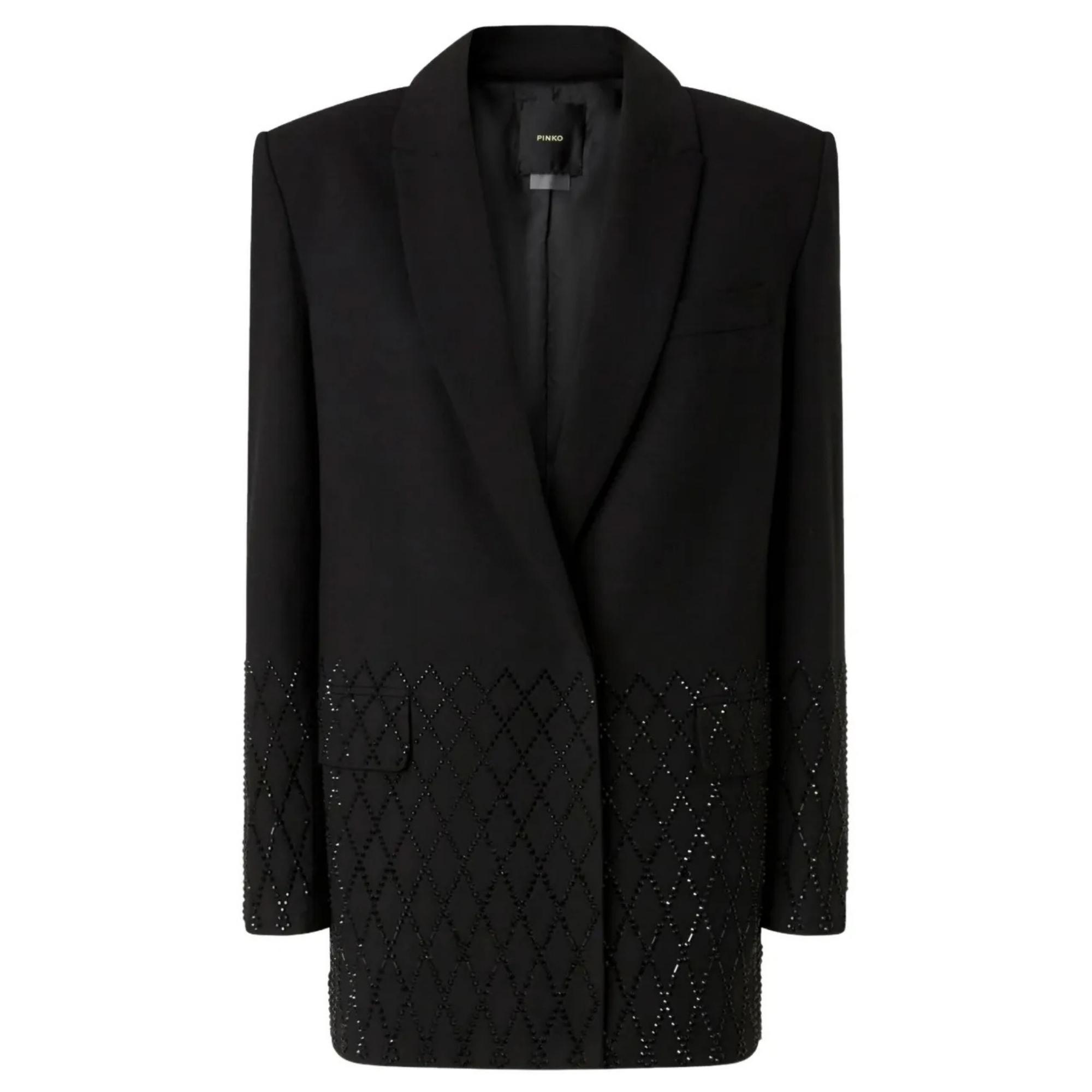 Švarkas moterims, Juoda, Laser game jacket