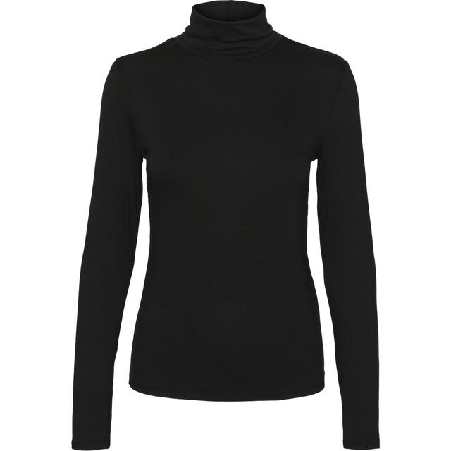 Palaidinės aukštinta apykakle moterims, Juoda, Alberte rollneck top