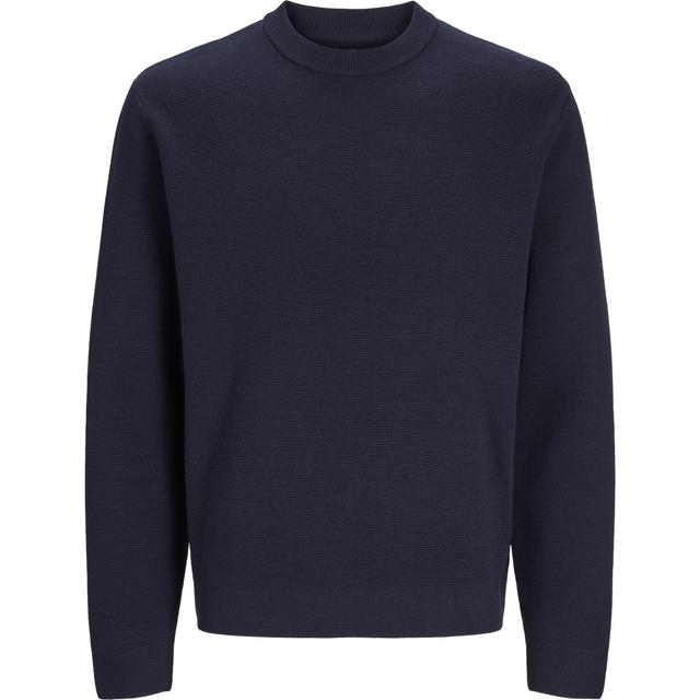 Megztinis vyrams, Mėlyna, Milano stitch knit crew neck