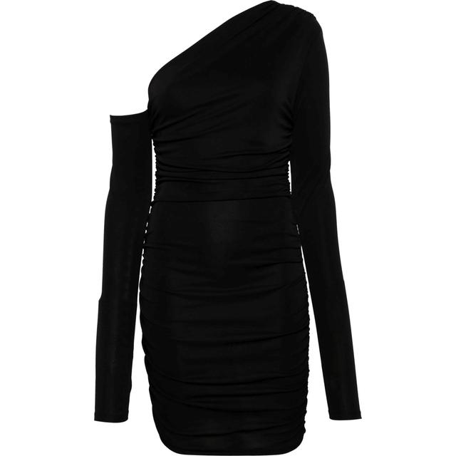 Mini suknelė moterims, Juoda, Olimpia  draped mini dress