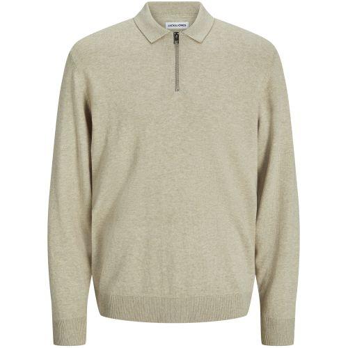 Megztinis vyrams, Smėlio, Emil knit polo half zip
