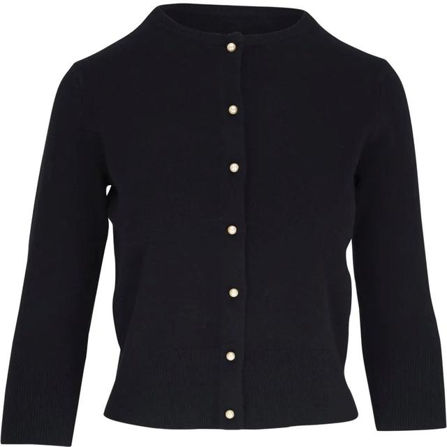 Kardiganas moterims, Juoda, Pearl button cardigan