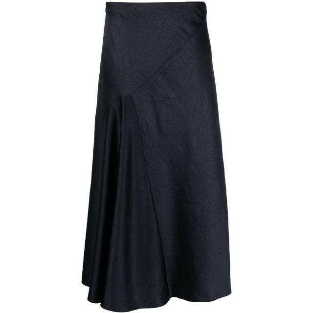 Maxi sijonas moterims, Mėlyna, Draped slip skirt