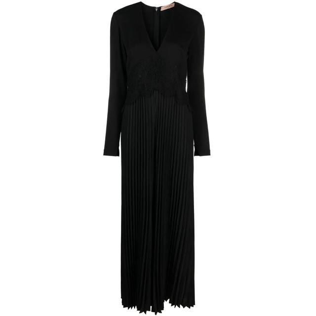 Maxi suknelė moterims, Juoda, V-neck maxi dress