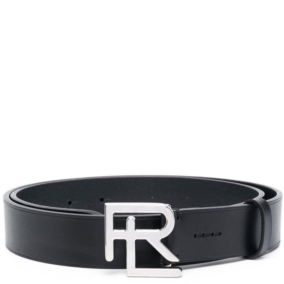 Diržas vyrams, Juoda, RL logo smooth leather belt