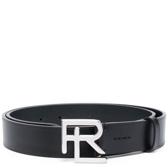 Diržas vyrams, Juoda, RL logo smooth leather belt