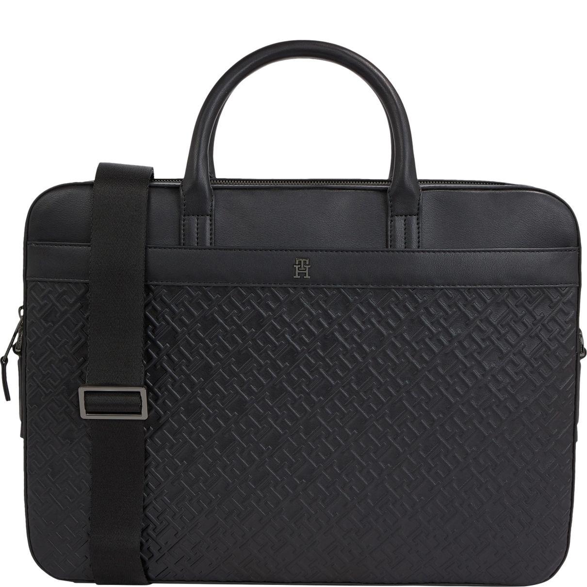 Dėklas kompiuteriui vyrams, Juoda, Monogram computer bag