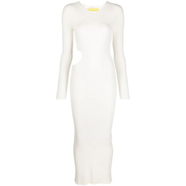 Maxi suknelė moterims, Kūno, Ribbed cut-out maxi dress